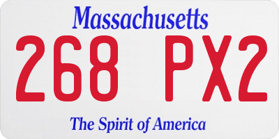 MA license plate 268PX2