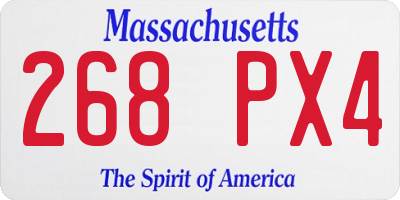 MA license plate 268PX4