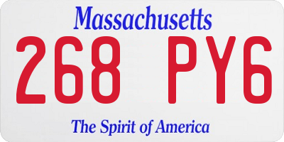 MA license plate 268PY6