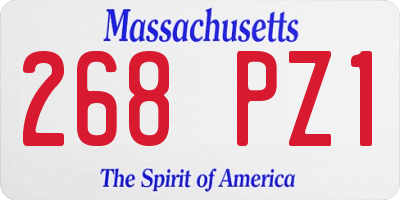MA license plate 268PZ1