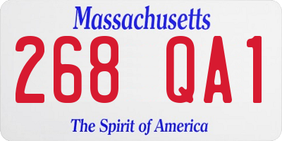 MA license plate 268QA1
