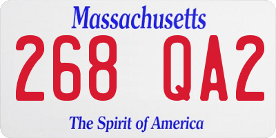 MA license plate 268QA2