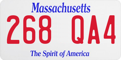 MA license plate 268QA4