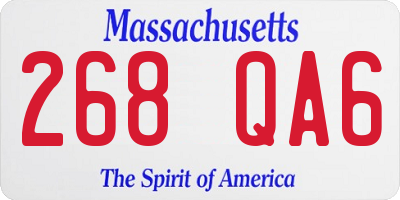 MA license plate 268QA6