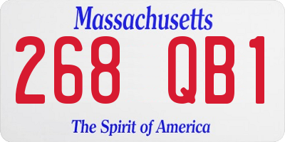 MA license plate 268QB1