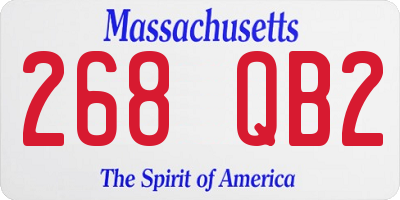 MA license plate 268QB2