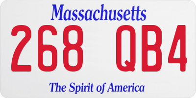 MA license plate 268QB4