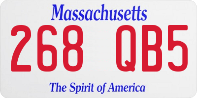 MA license plate 268QB5