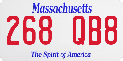 MA license plate 268QB8