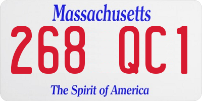 MA license plate 268QC1
