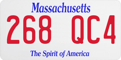 MA license plate 268QC4