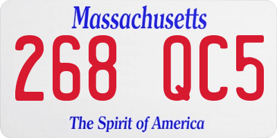MA license plate 268QC5
