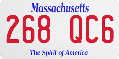 MA license plate 268QC6