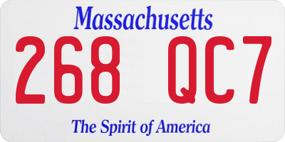MA license plate 268QC7