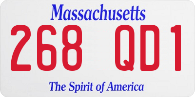 MA license plate 268QD1