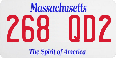MA license plate 268QD2