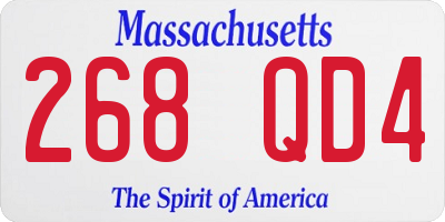 MA license plate 268QD4