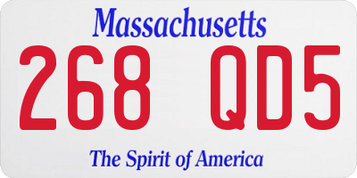 MA license plate 268QD5