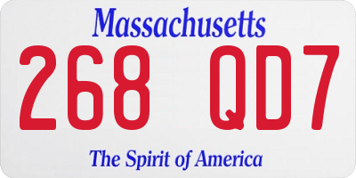 MA license plate 268QD7