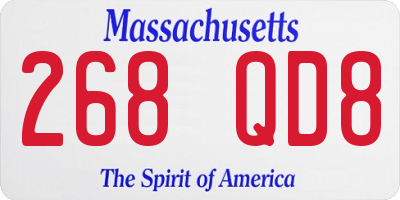 MA license plate 268QD8