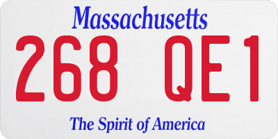 MA license plate 268QE1