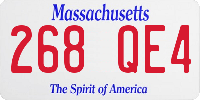 MA license plate 268QE4