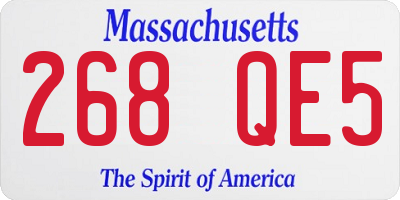 MA license plate 268QE5