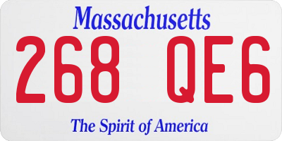 MA license plate 268QE6