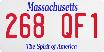 MA license plate 268QF1