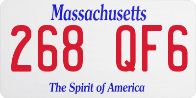 MA license plate 268QF6