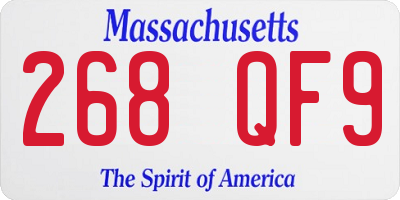 MA license plate 268QF9