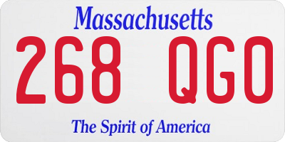 MA license plate 268QG0