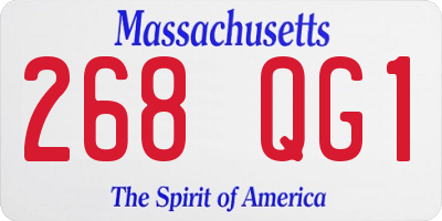 MA license plate 268QG1