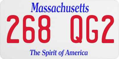 MA license plate 268QG2