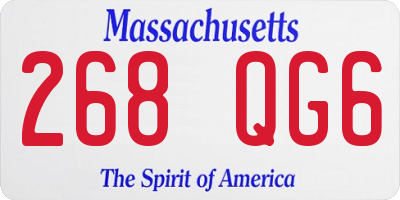 MA license plate 268QG6