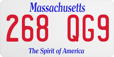 MA license plate 268QG9