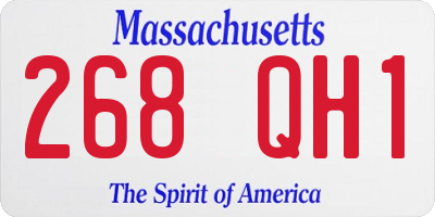 MA license plate 268QH1