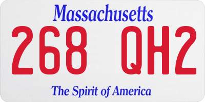 MA license plate 268QH2