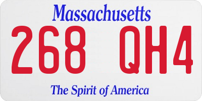 MA license plate 268QH4