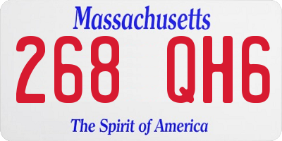 MA license plate 268QH6