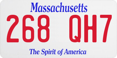 MA license plate 268QH7