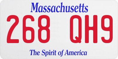 MA license plate 268QH9