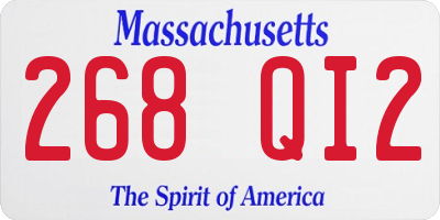 MA license plate 268QI2