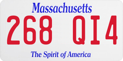 MA license plate 268QI4