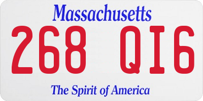MA license plate 268QI6