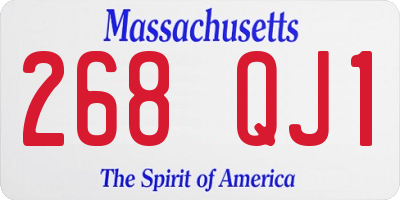 MA license plate 268QJ1