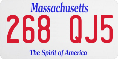 MA license plate 268QJ5