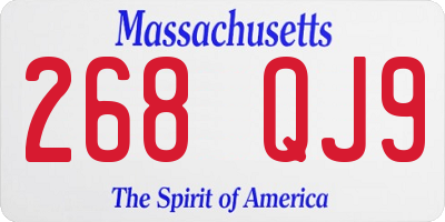 MA license plate 268QJ9