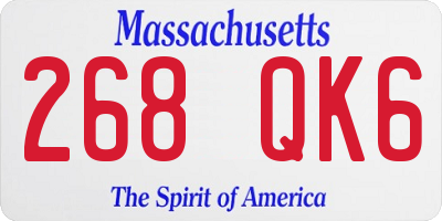 MA license plate 268QK6