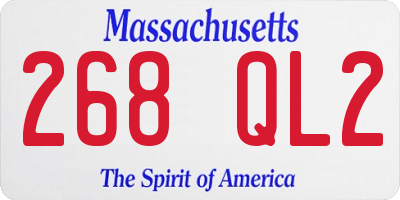 MA license plate 268QL2